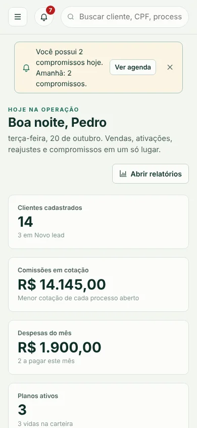 Ordena Corretor no celular